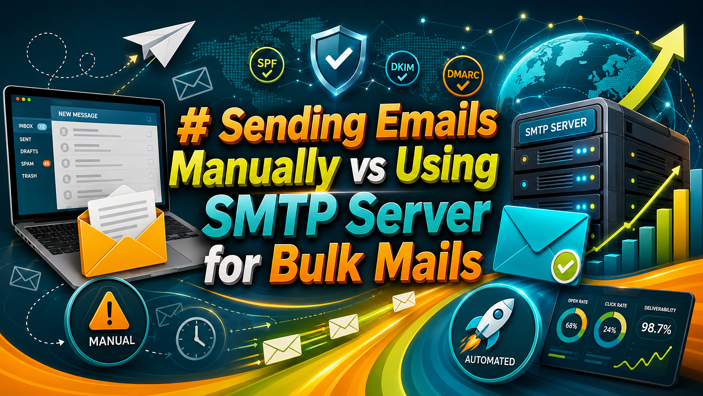 Sending Emails Manually vs Using SMTP Server for Bulk Mails