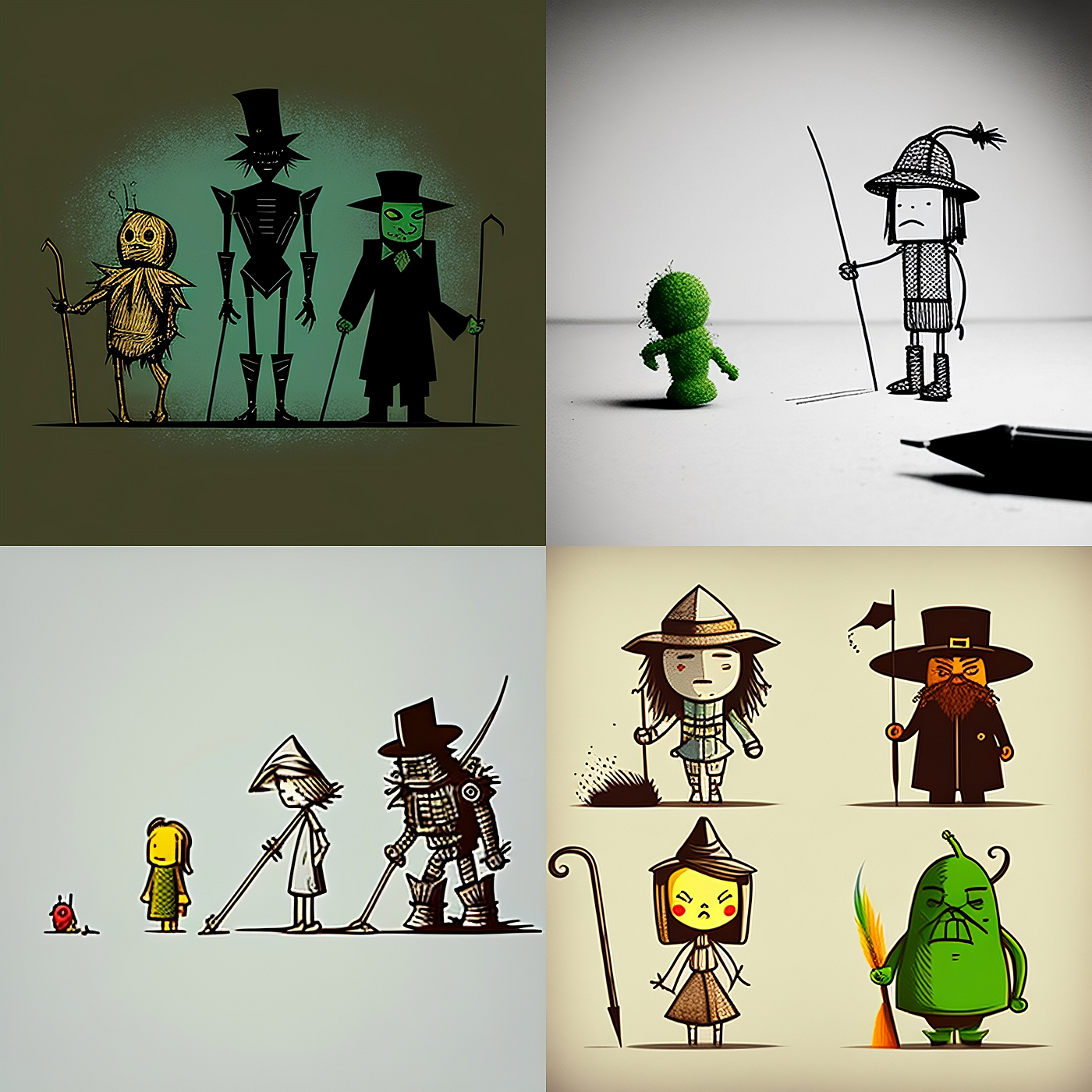 Doodle Art Characters Midjourney Prompt