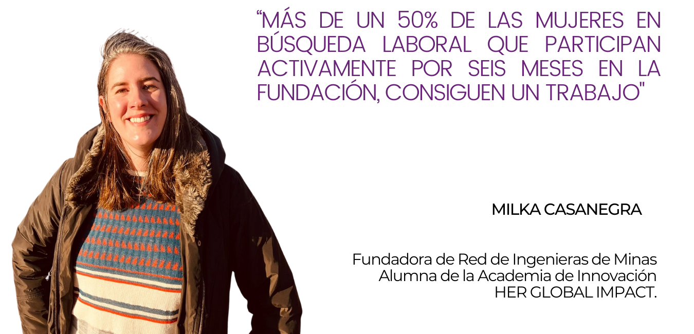 Milka Casanegra: ¨Más de un 50% de las mujeres en búsqueda laboral que  participan activamente por… | by HER GLOBAL IMPACT | HER GLOBAL IMPACT