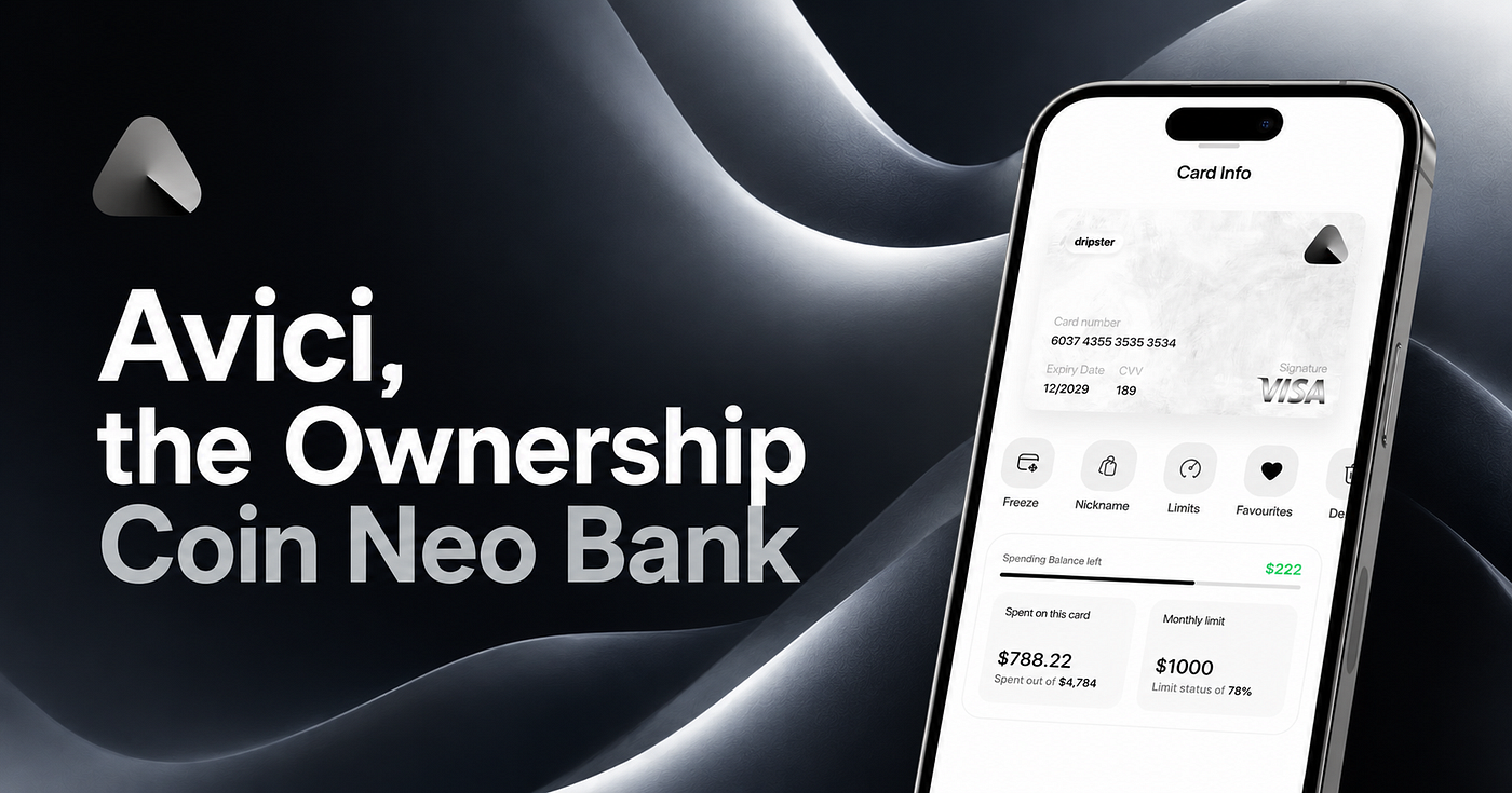 Avici Is Building an Ownership Coin Neobank, and Card Spend Is Starting to Show It