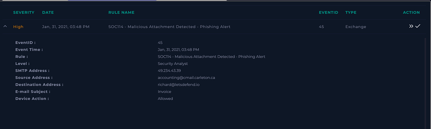 Investigating a Malicious Attachment Phishing Email | SOC114 — Malicious Attachment Detected —…