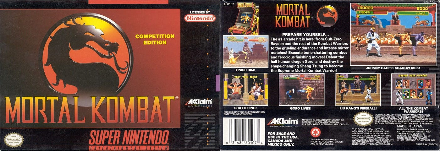 Mortal Kombat (Comparison: International SNES Version - Original