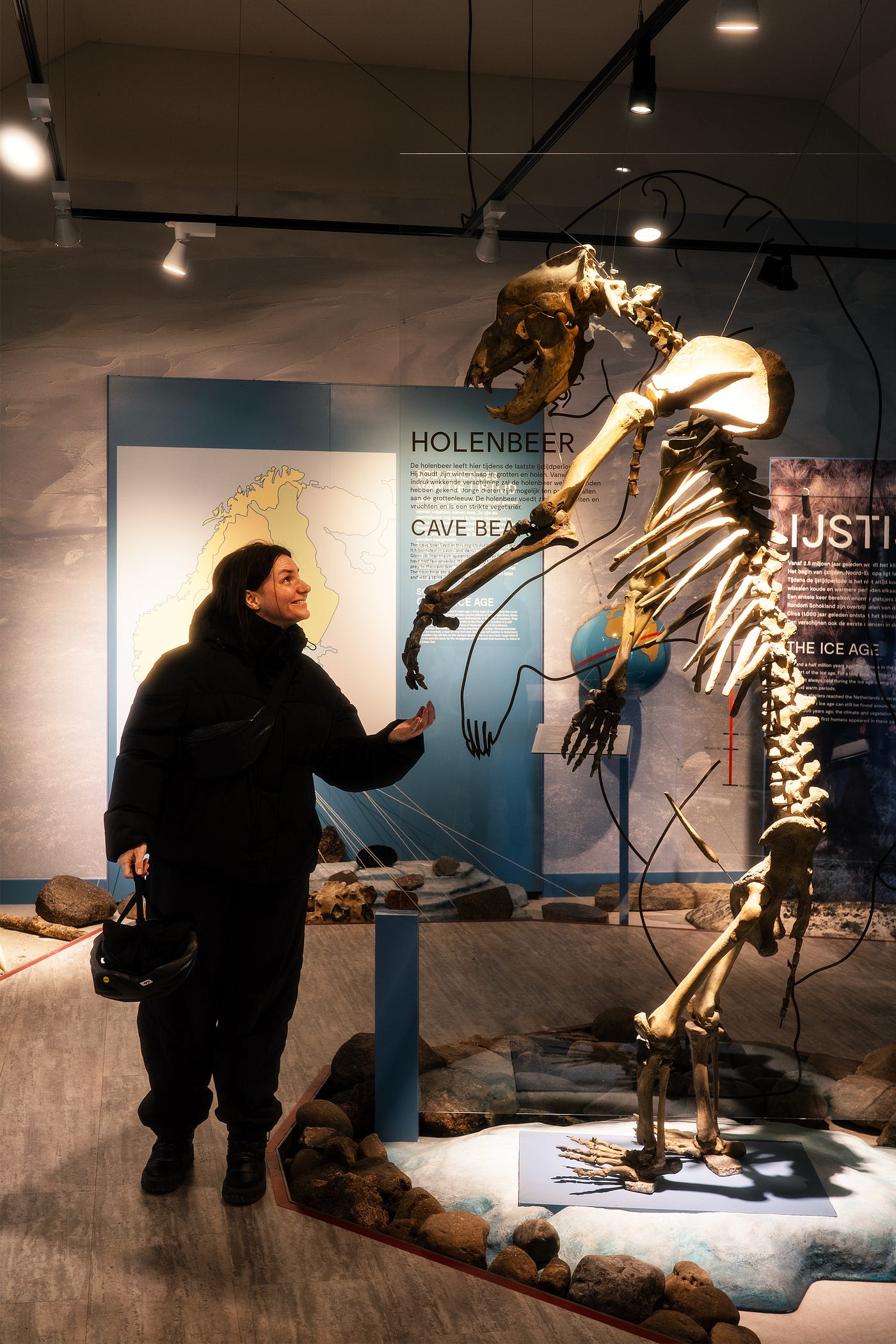 For some reason, Oksanka expected she would have been able to pet a cave bear, had she been here during the Ice Age.