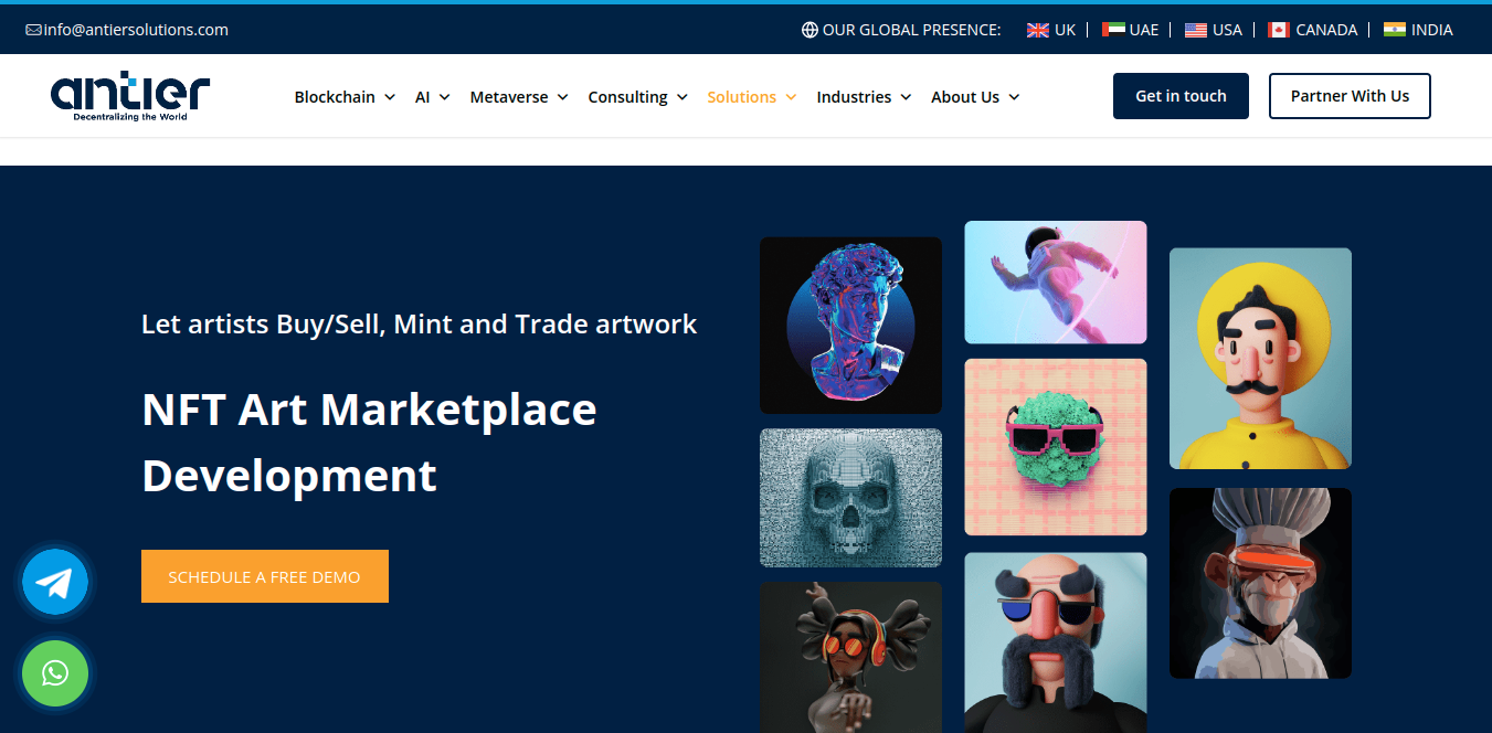 Top 10 NFT Art Marketplace Development Companies in 2023 | by  Thomsonrichard | Coinmonks | Medium