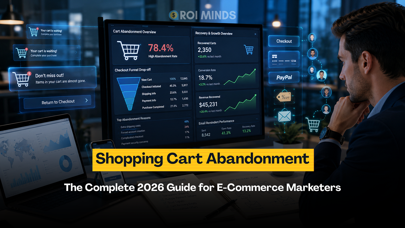 Shopping Cart Abandonment: The Complete 2026 Guide for E-Commerce Marketers