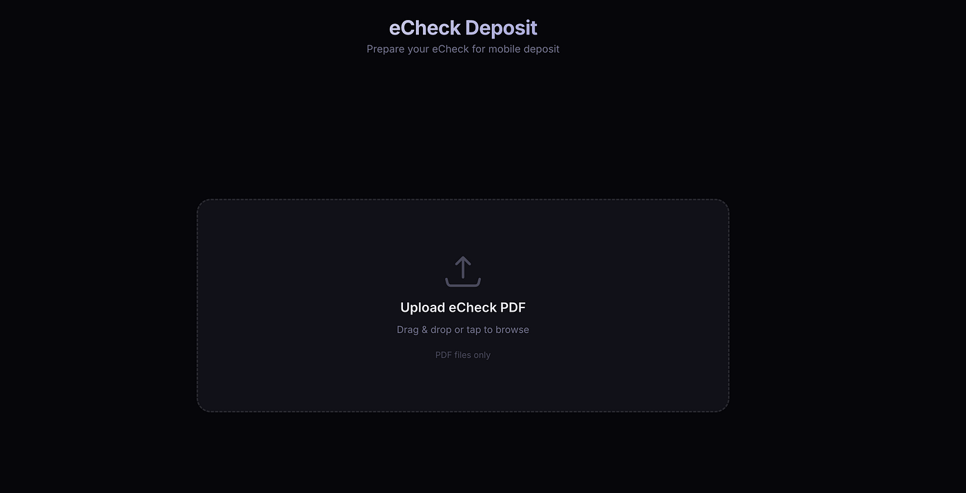 how to deposit echecks without printing them