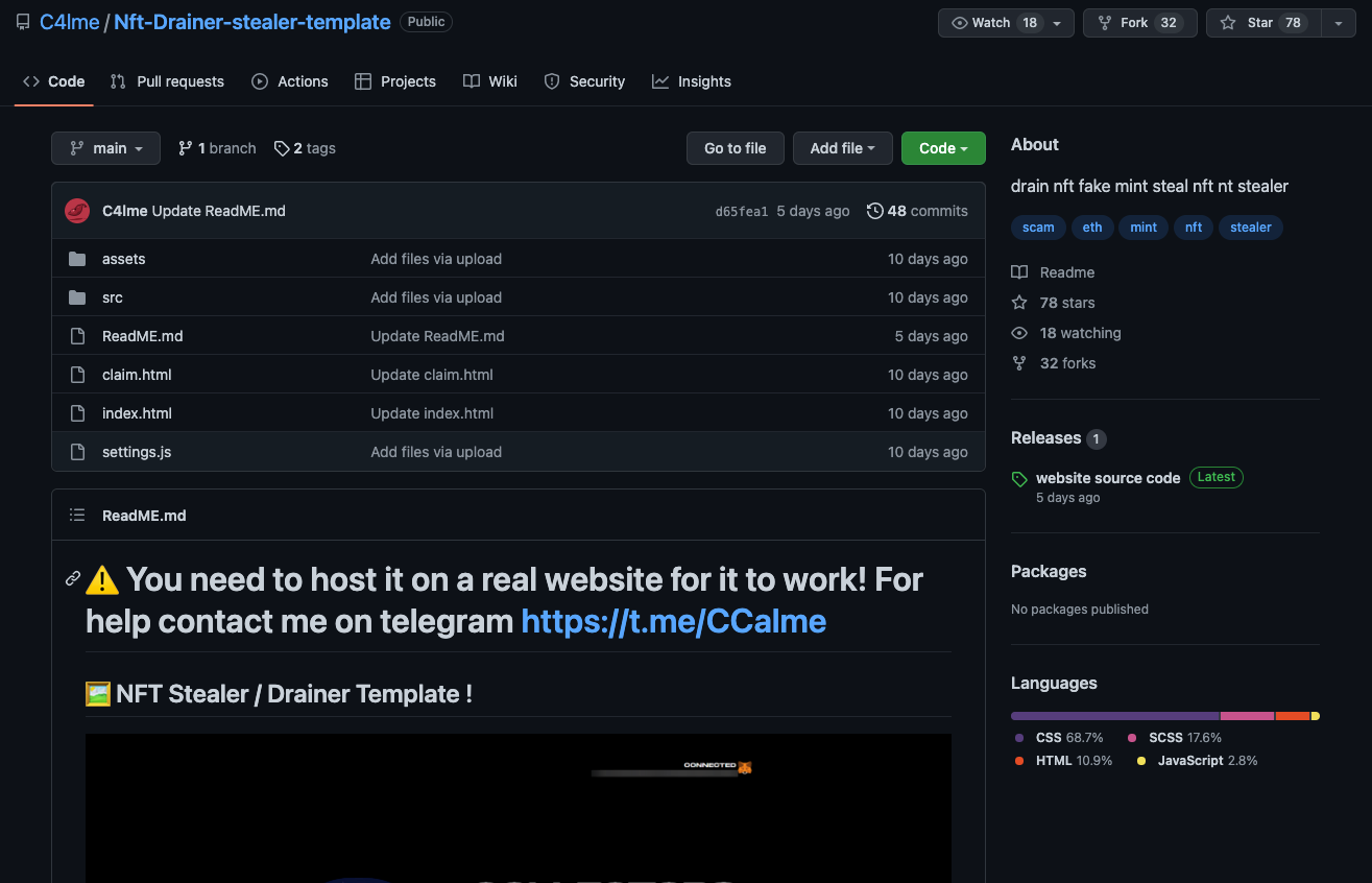 How One “Crypto Drainer” Template Facilitates Tens Of Millions Of Dollars  In Theft | by Eliya Stein | Confiant