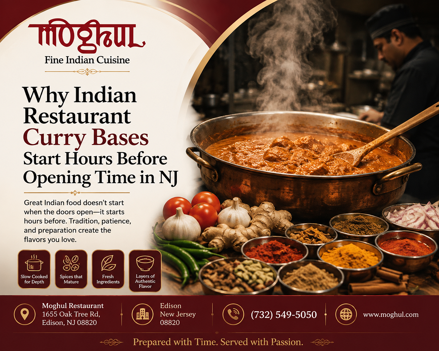 Why Indian Restaurant Curry Bases Start Hours Before Opening Time in NJ
