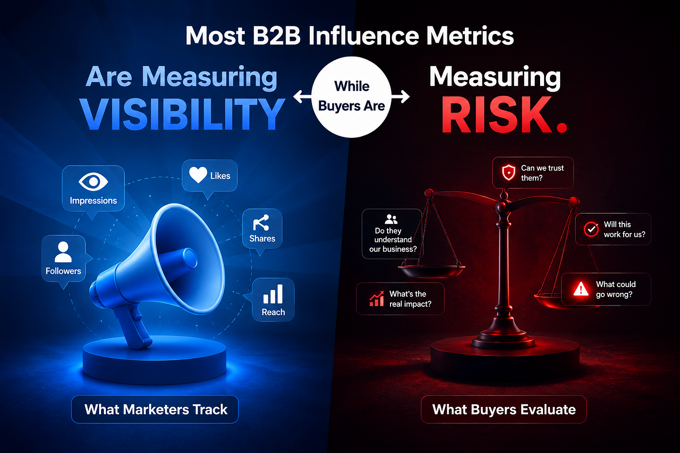 Most B2B Influence Metrics Are Measuring Visibility While Buyers Are Measuring Risk