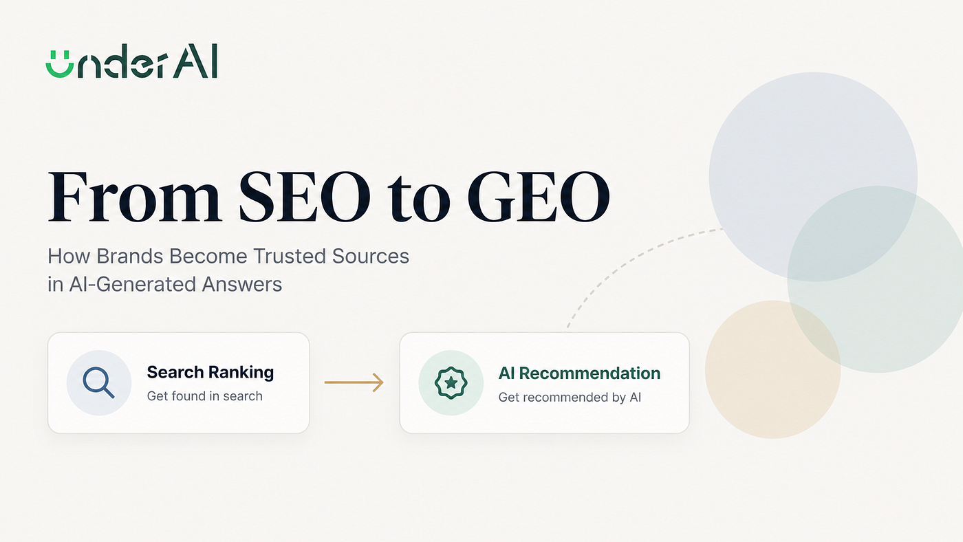 From SEO to GEO: How Brands Become Trusted Sources in AI-Generated Answers