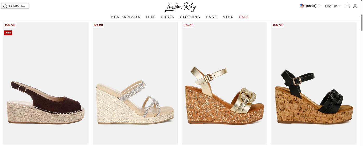 Buy Latest Platform Sandals | London Rag.