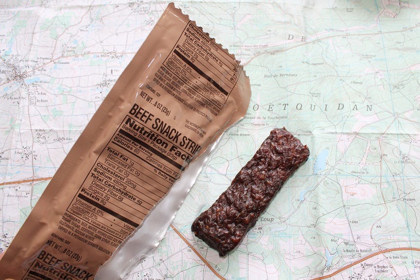 Véritable MRE (repas prêt à manger) militaire américain A ou