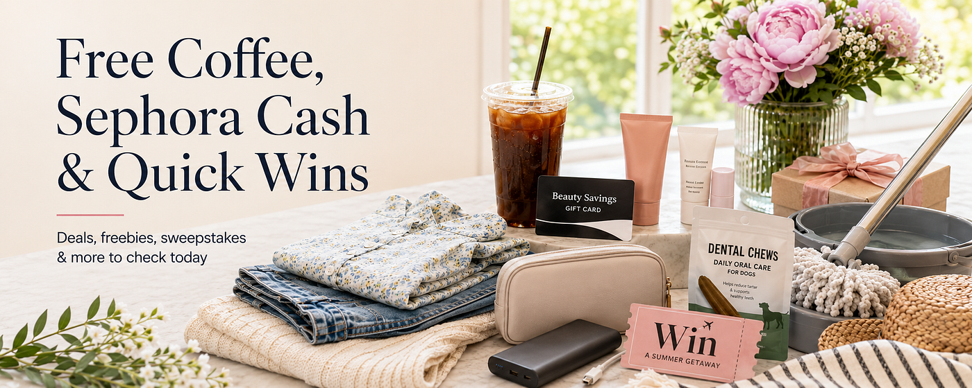 Free Coffee, Sephora Cash, Woot Deals & Quick Wins Worth Opening Today