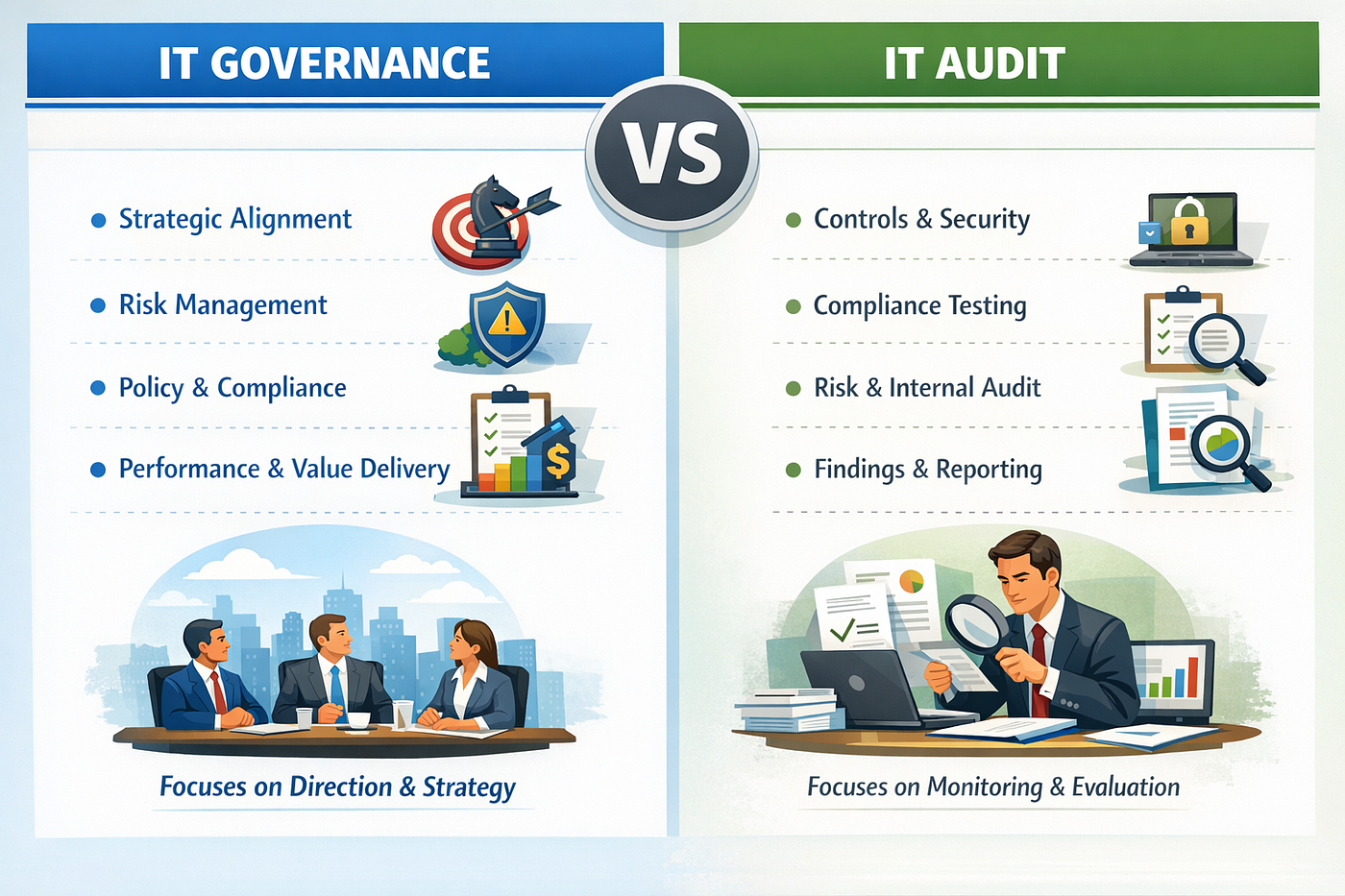 What Is the Difference Between IT Governance and IT Audit?
