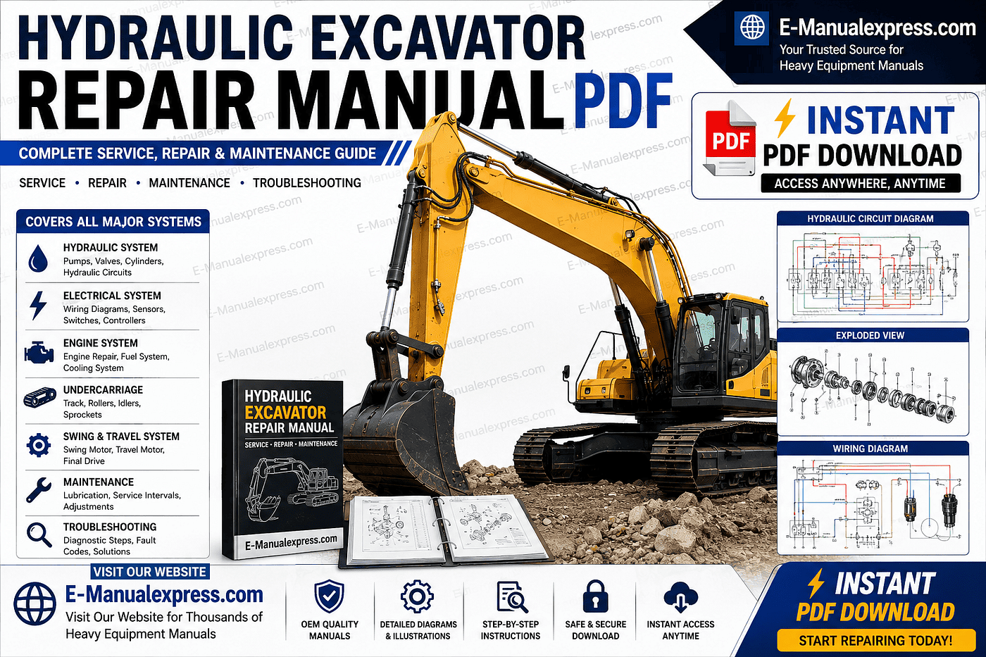 Hydraulic Excavator Repair Manual PDF | E-Manualexpress