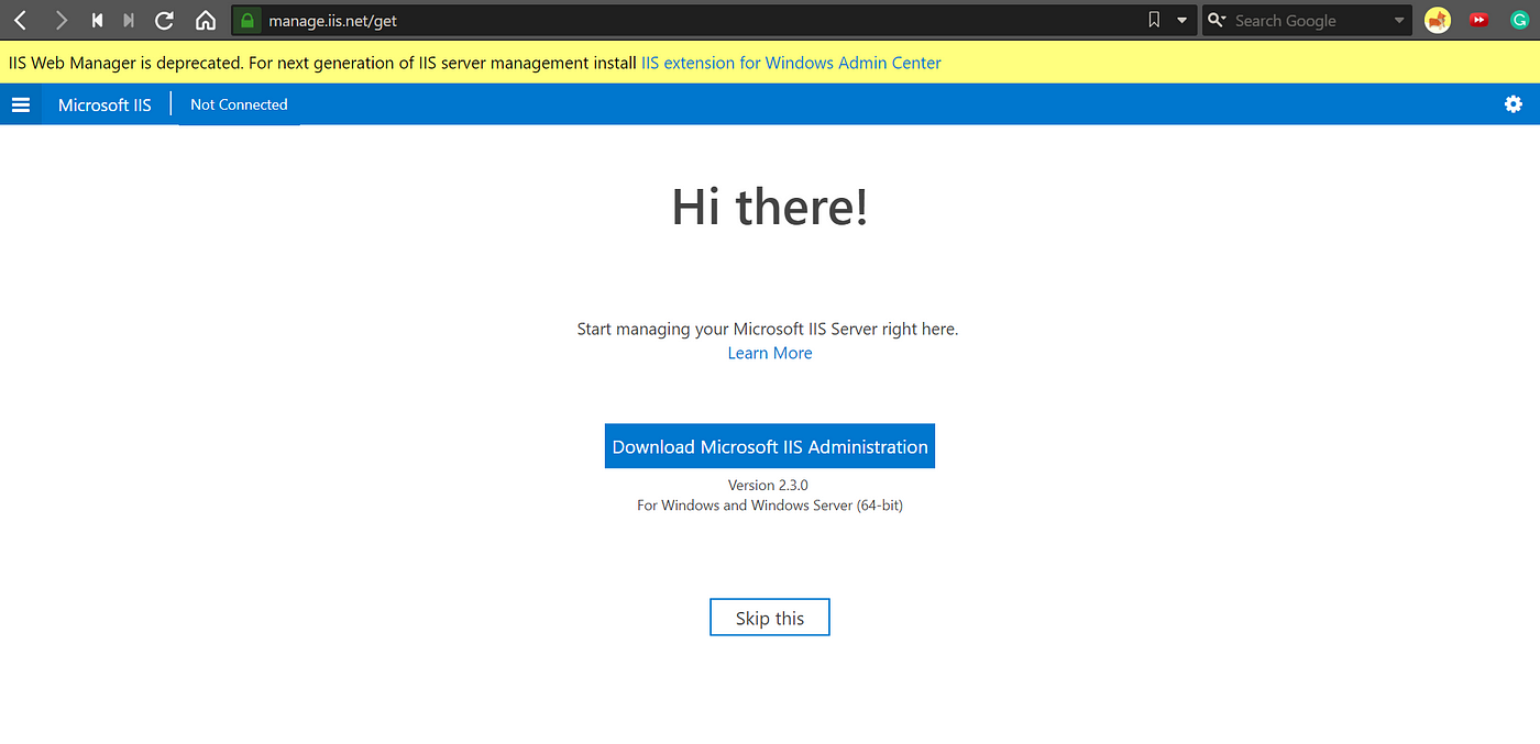 Tutorial Microsoft IIS Web Manager 2.3.0 | Medium