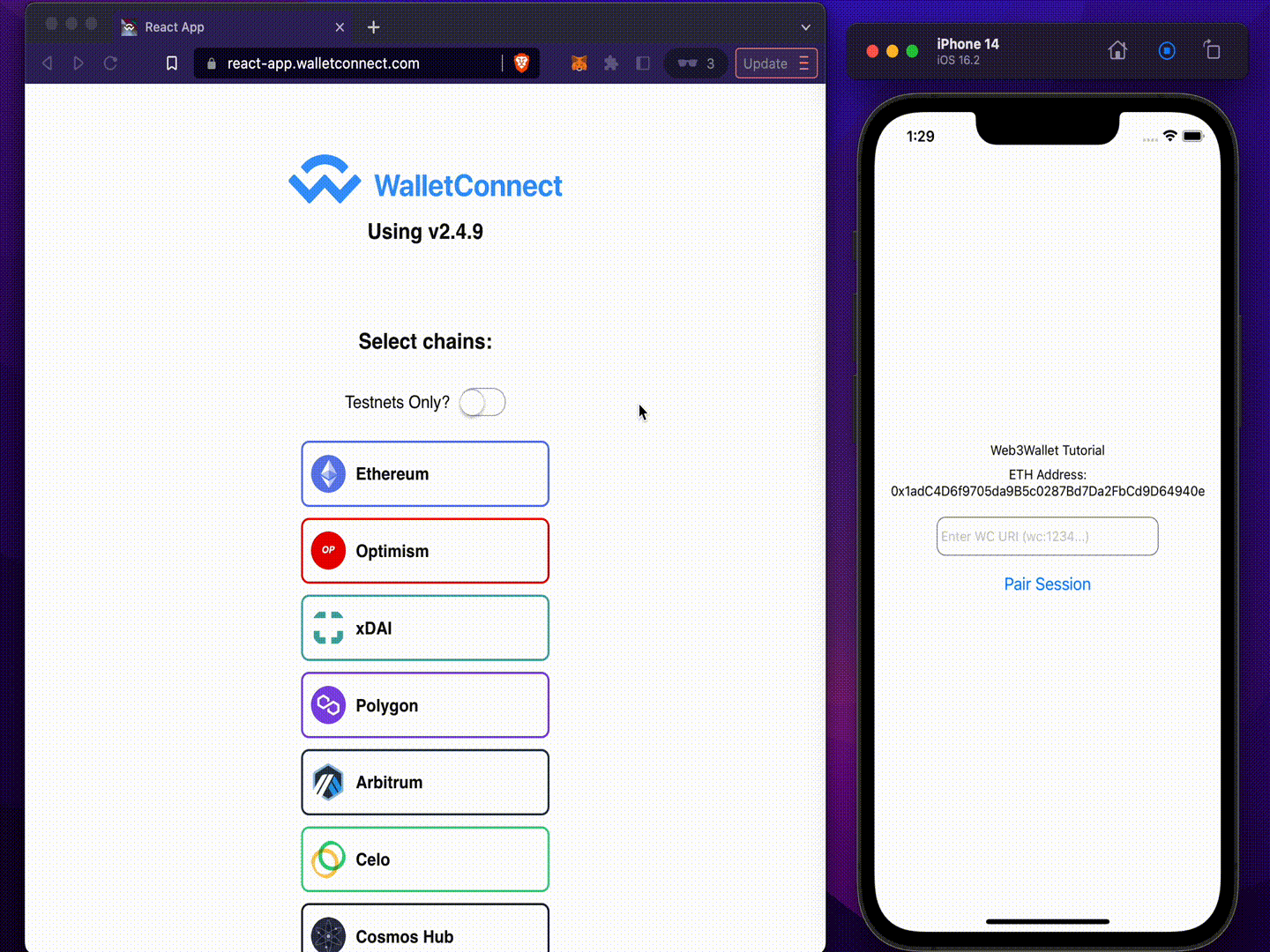 How to Build a Wallet in React Native with the Web3Wallet SDK | by Tom  Terado | WalletConnect | Medium