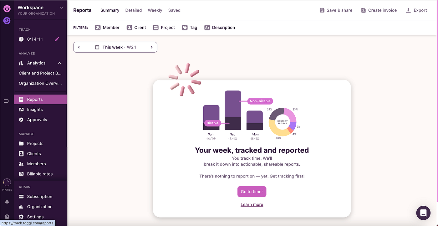 Toggl Track Reports