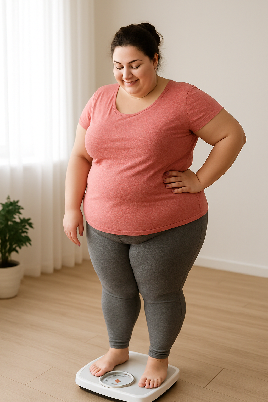 체중 감량 결과를 저울로 확인하는 여성. 배지방을 가장 빨리 감량하는 방법, 뱃살 감량, 배지방 태우는 최고의 방법, 배지방을 빠르게 없애는 방법, 배지방 감량에 가장 좋은 음식, 배지방을 빠르게 태우는 32가지 음식, 일주일 만에 배지방
감량하는 방법, 2주 만에 배지방 감량하는 방법, 일주일 만에 배지방 감량하는 방법, 배지방 감량에 걸리는 시간, 자연스럽게 배지방 감량하는 방법, 하복부 지방 태우는 방법, 여성의 하복부 지방 감량 방법, 배지방 감량을 위해 마실 음료