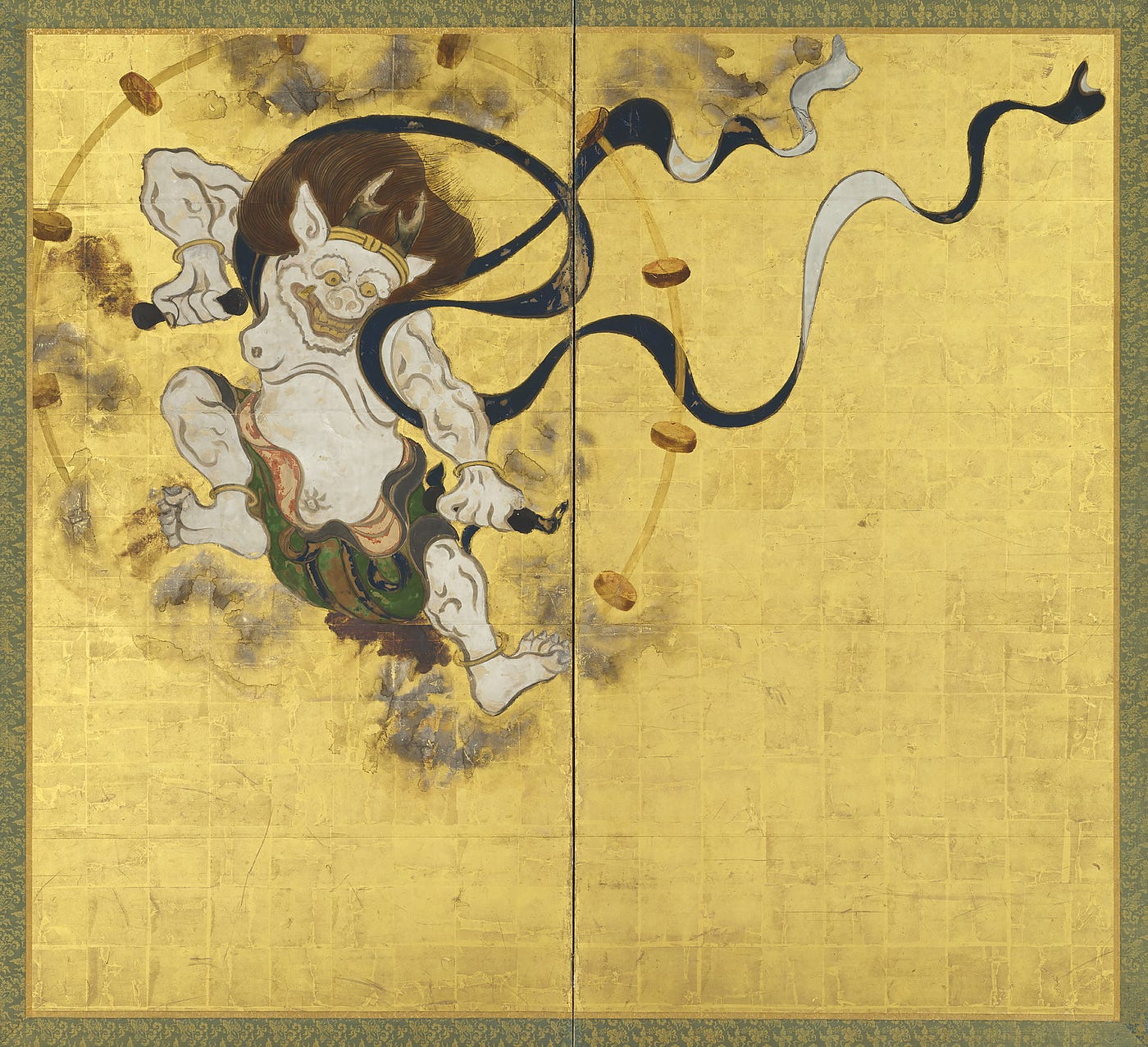 Wind God and Thunder God Screens: Why was it painted on a pair of