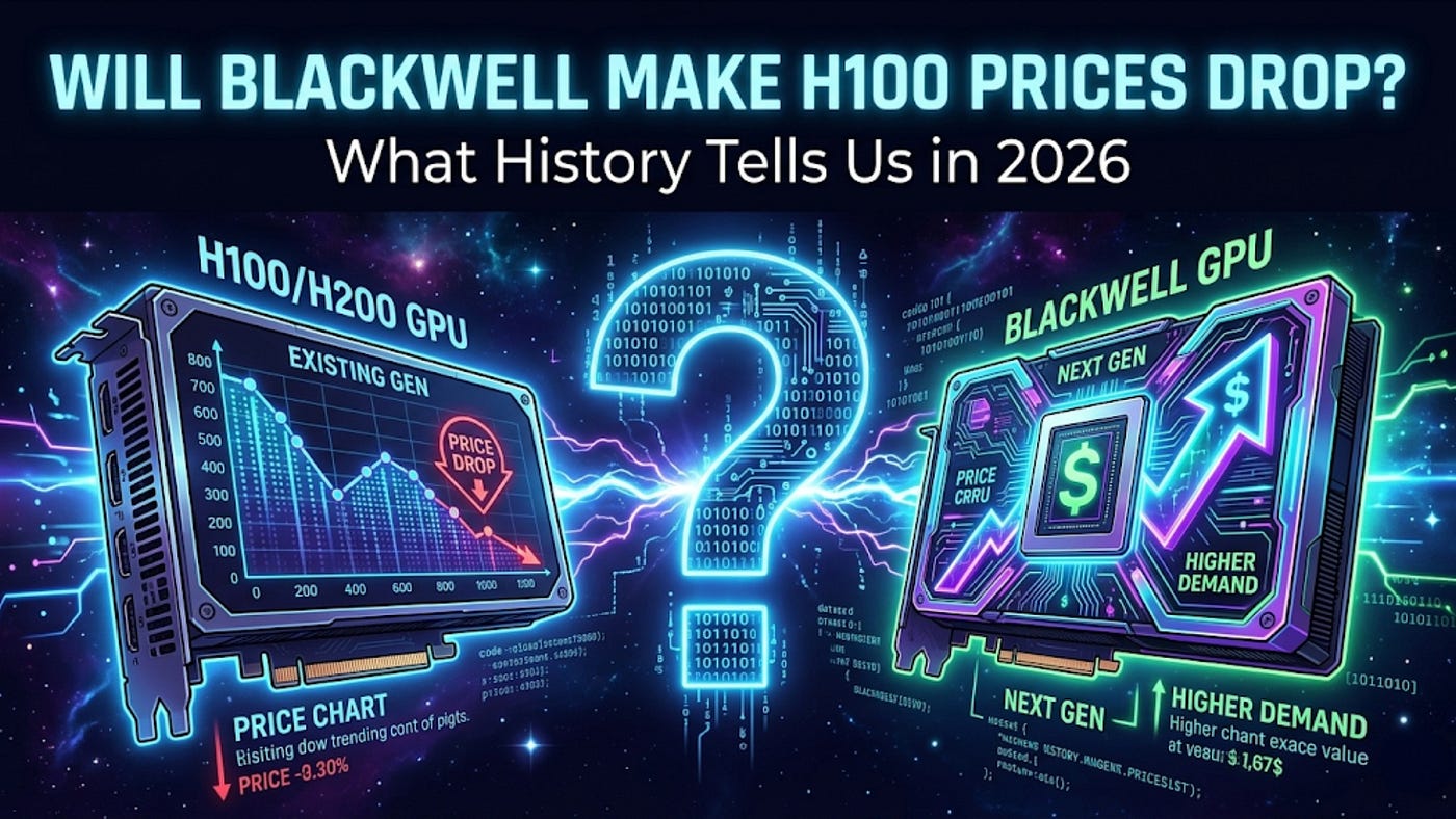 Will Blackwell GPUS Keep H100+H200 Prices to a Minimum in 2026? What History Tells Us