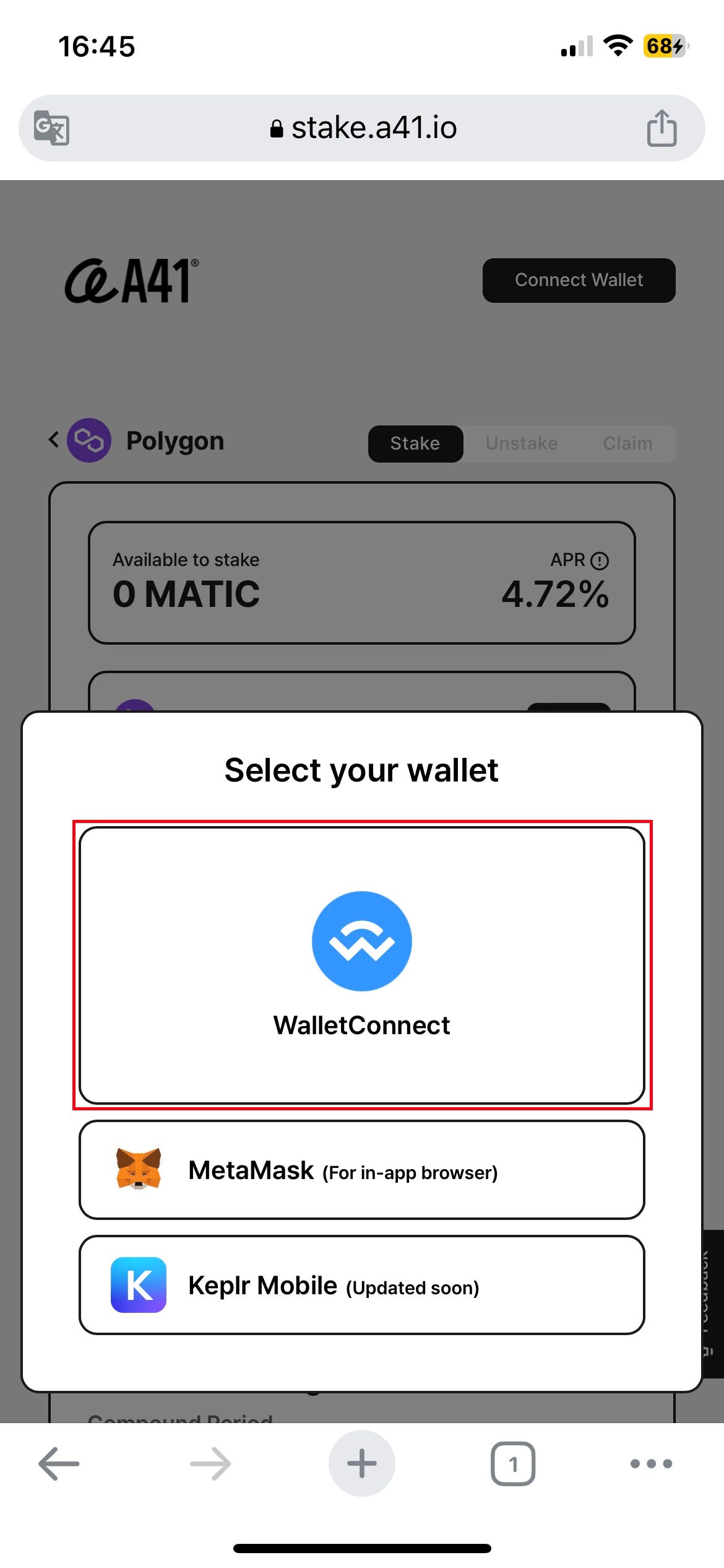 Staking] MSP 업데이트: 모바일 MATIC 스테이킹 가이드 | by A41 | A41.io