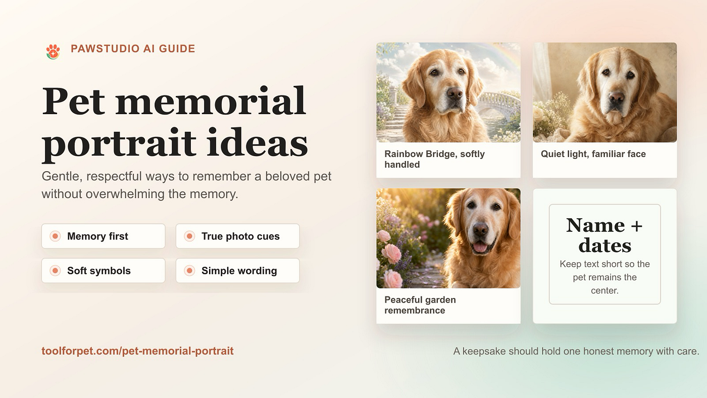 Pet Memorial Portrait Ideas That Feel Gentle and Respectful