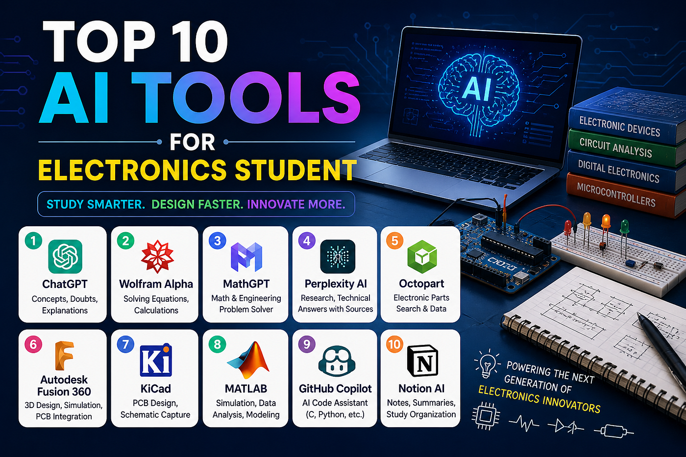 Top 10 AI Tools Every Electronics Student Needs in 2026 (Your Circuit Companions!)