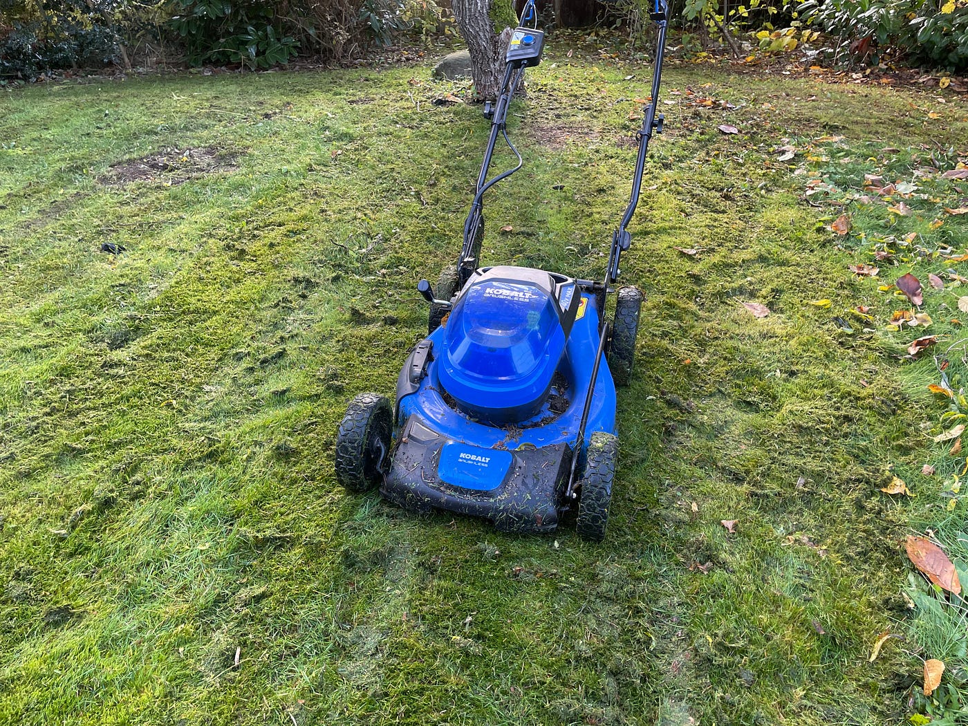 Kobalt 40-Volt Cordless Electric Lawn Mower in Seattle— A Three Year Review  | by Tod Bookless | Medium