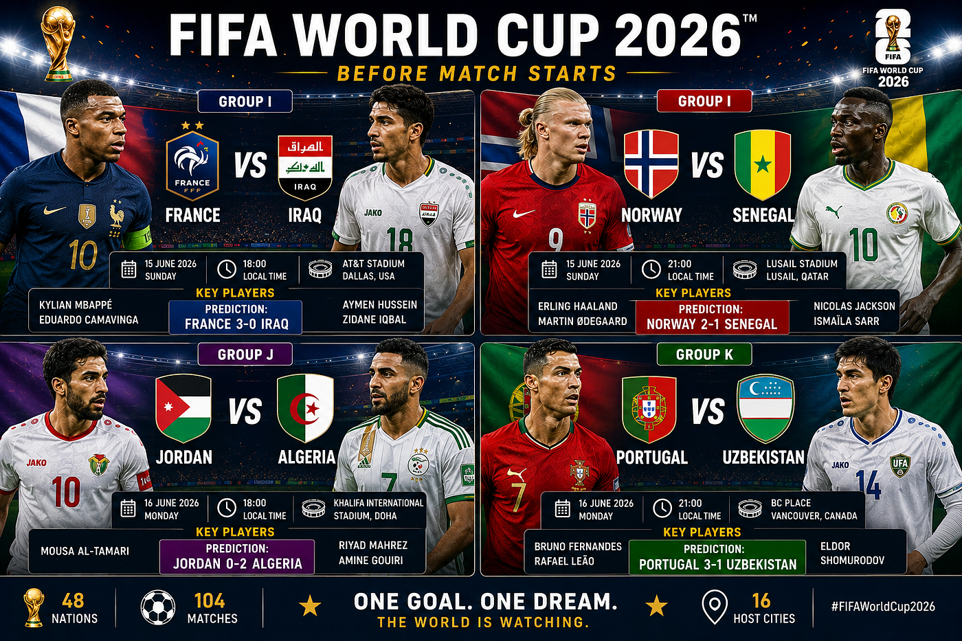 ⚽ FIFA World Cup 2026 — Before Match Start