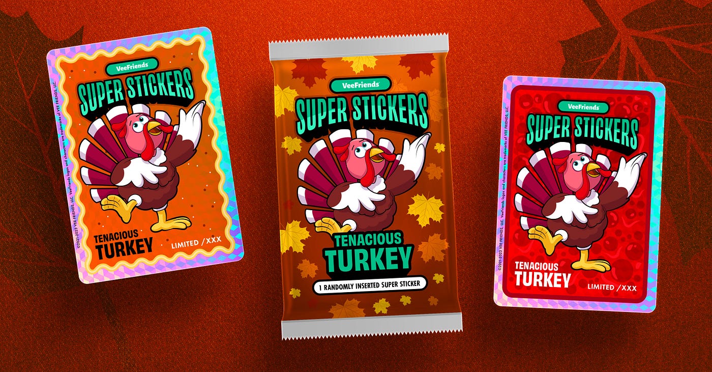 PSAマガジンsuper stickers 【witty weasel】399 Witty Weasel Limited /399 Veefriends Super Stickers Green w