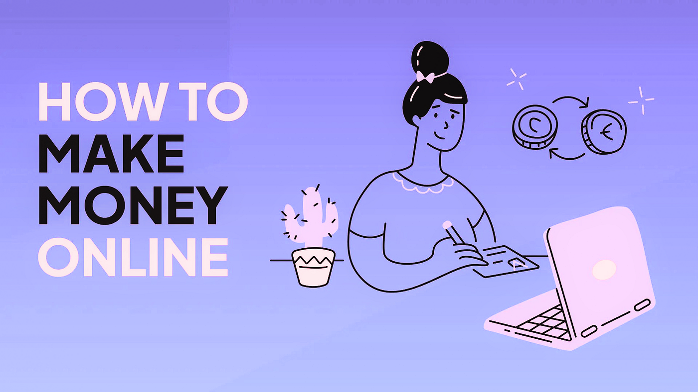 How to make money online illustration