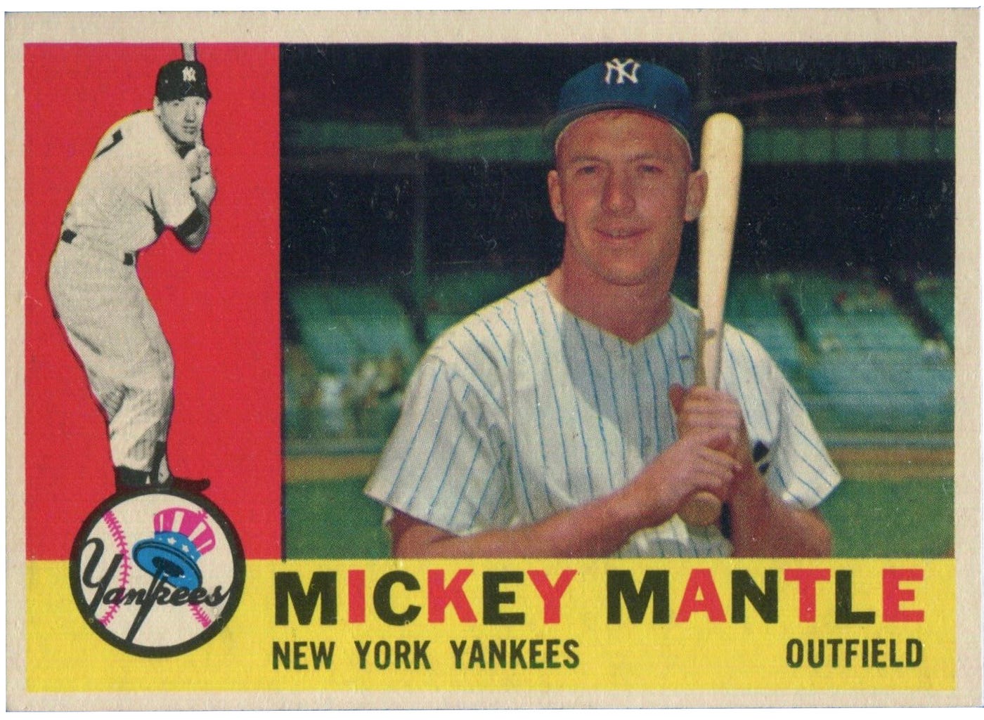 rare mickey mantle baseball card TAG Custom Card / Portrait Prism / Mystery Holographic – TAG Grading main image 1