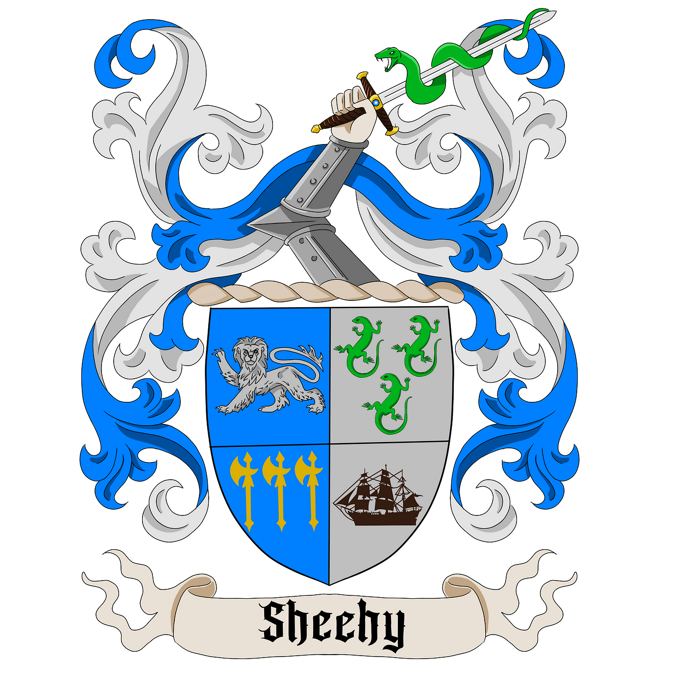 The Sheehy Family Crest. In High Valley, at Grandma Sheehy's…