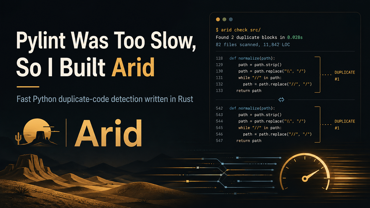 Pylint Was Too Slow, So I Built Arid