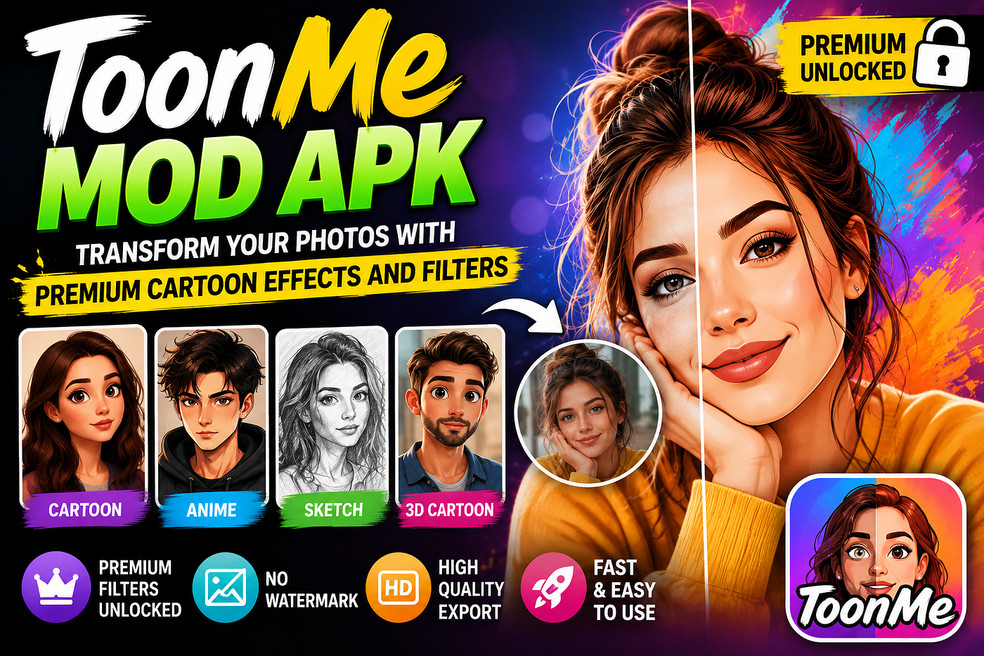 ToonMe MOD APK: Transform Your Photos with Premium Cartoon Effects and Filters