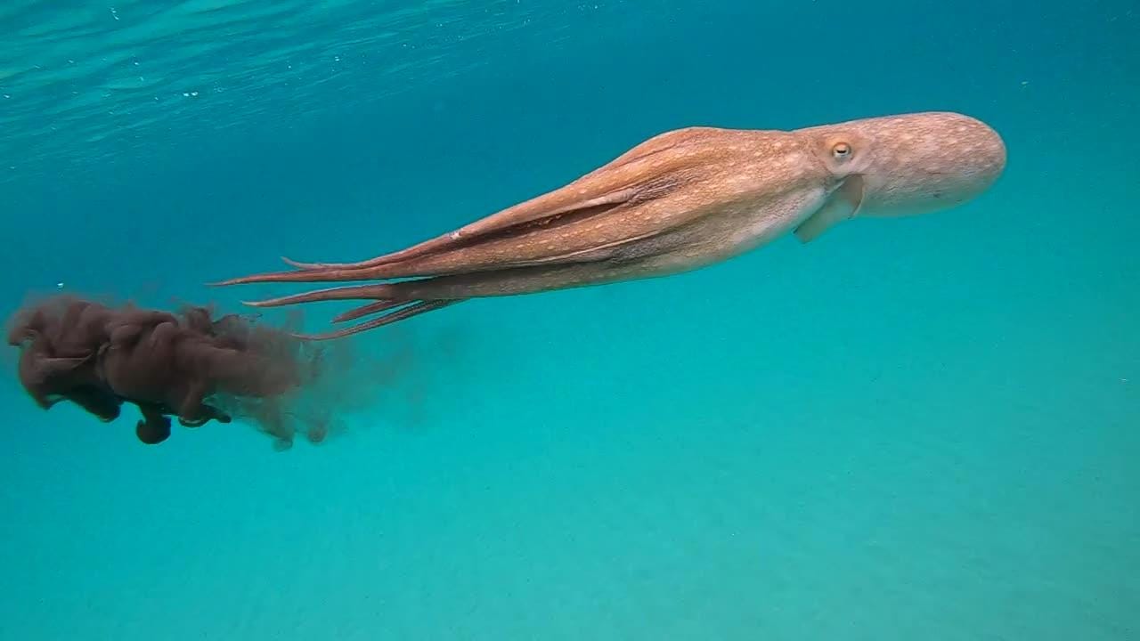 Squid Releasing Ink
