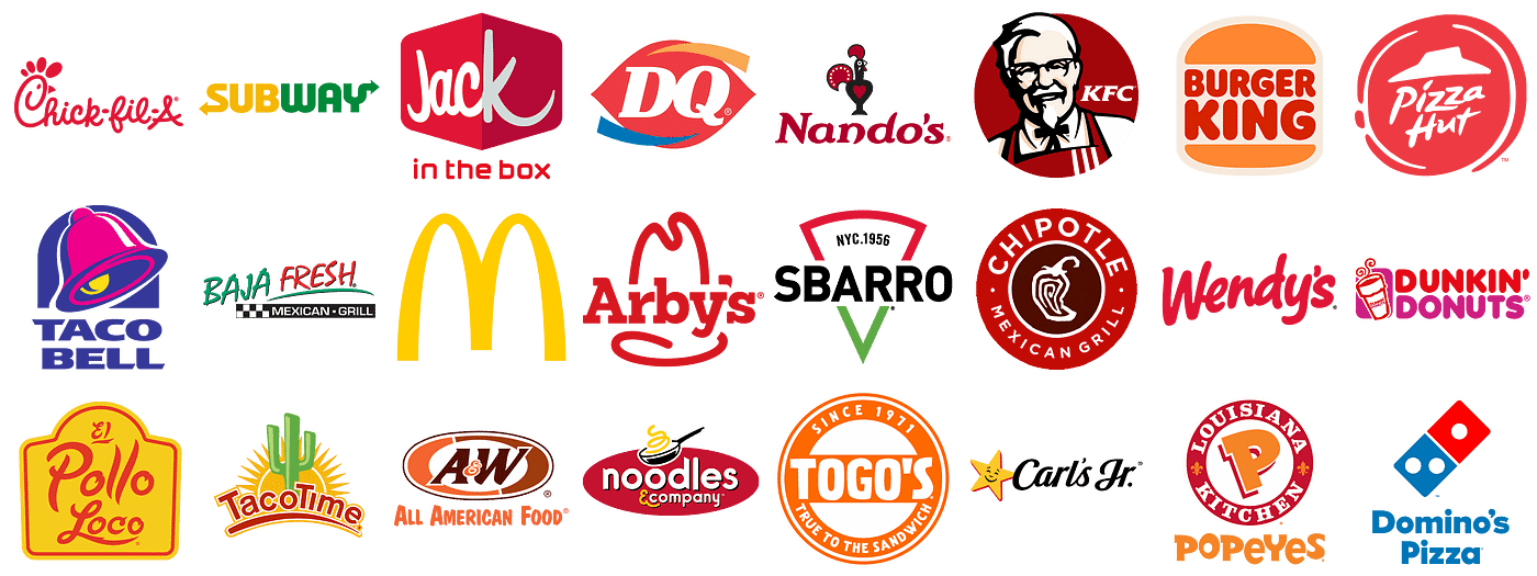 Fast Food Brands Logo. Typically, Logo is the communicative… | by Arooba  Haqqani | Medium