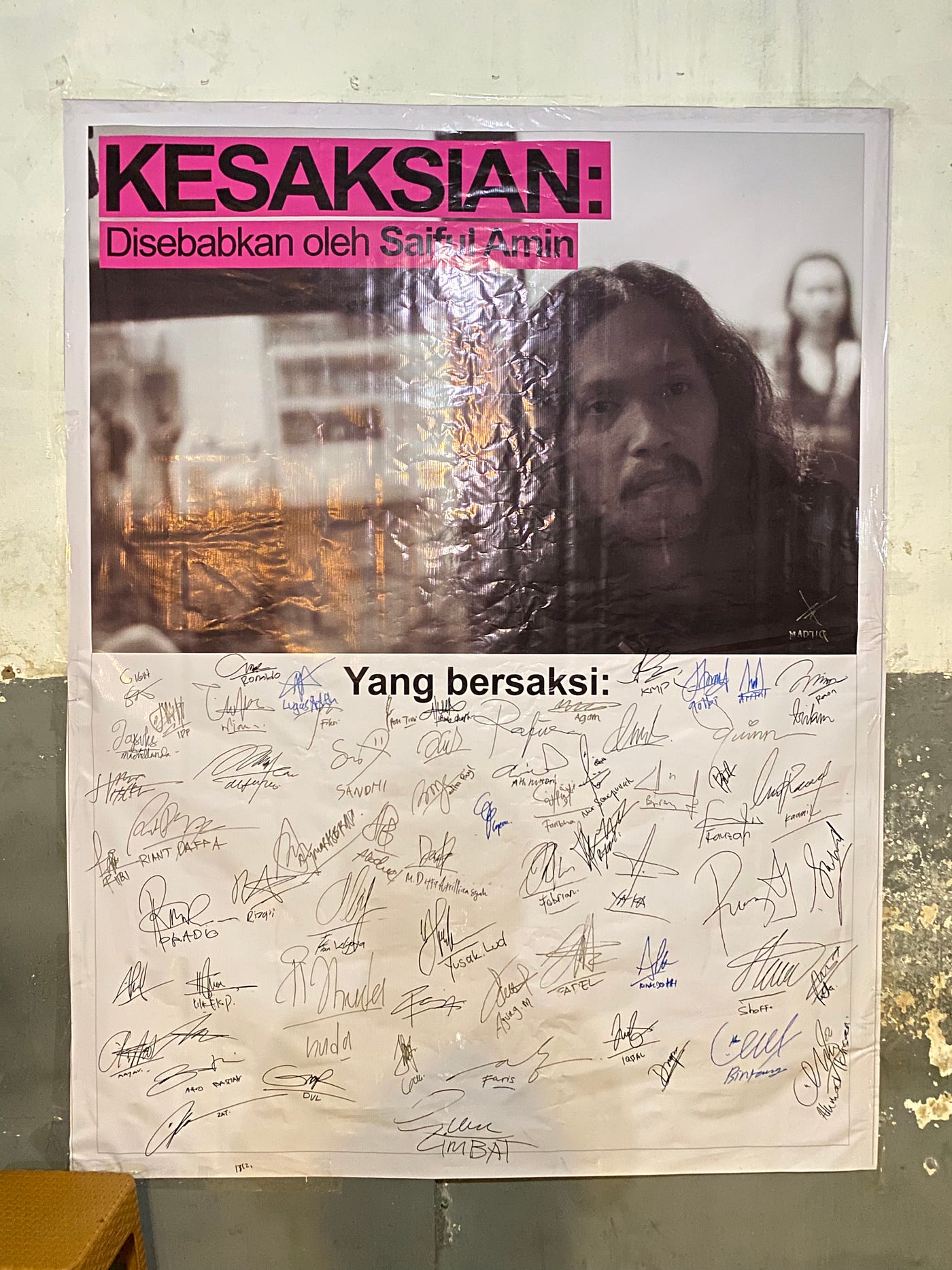 Kesaksian: Disebabkan oleh Saiful Amin — Sebuah Pernyataan