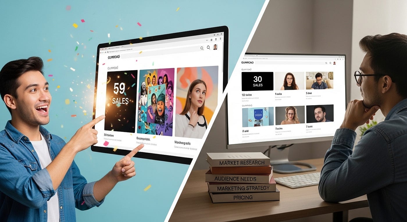 I Built Five Products on Gumroad. One Sold 59 Times. The Other Four Taught Me Why.