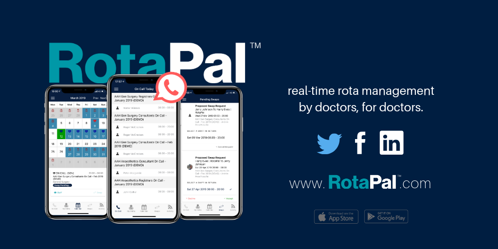 Sorry for disturbing you at this hour, but are you on call tonight?”, by  RotaPal — by doctors, for doctors.