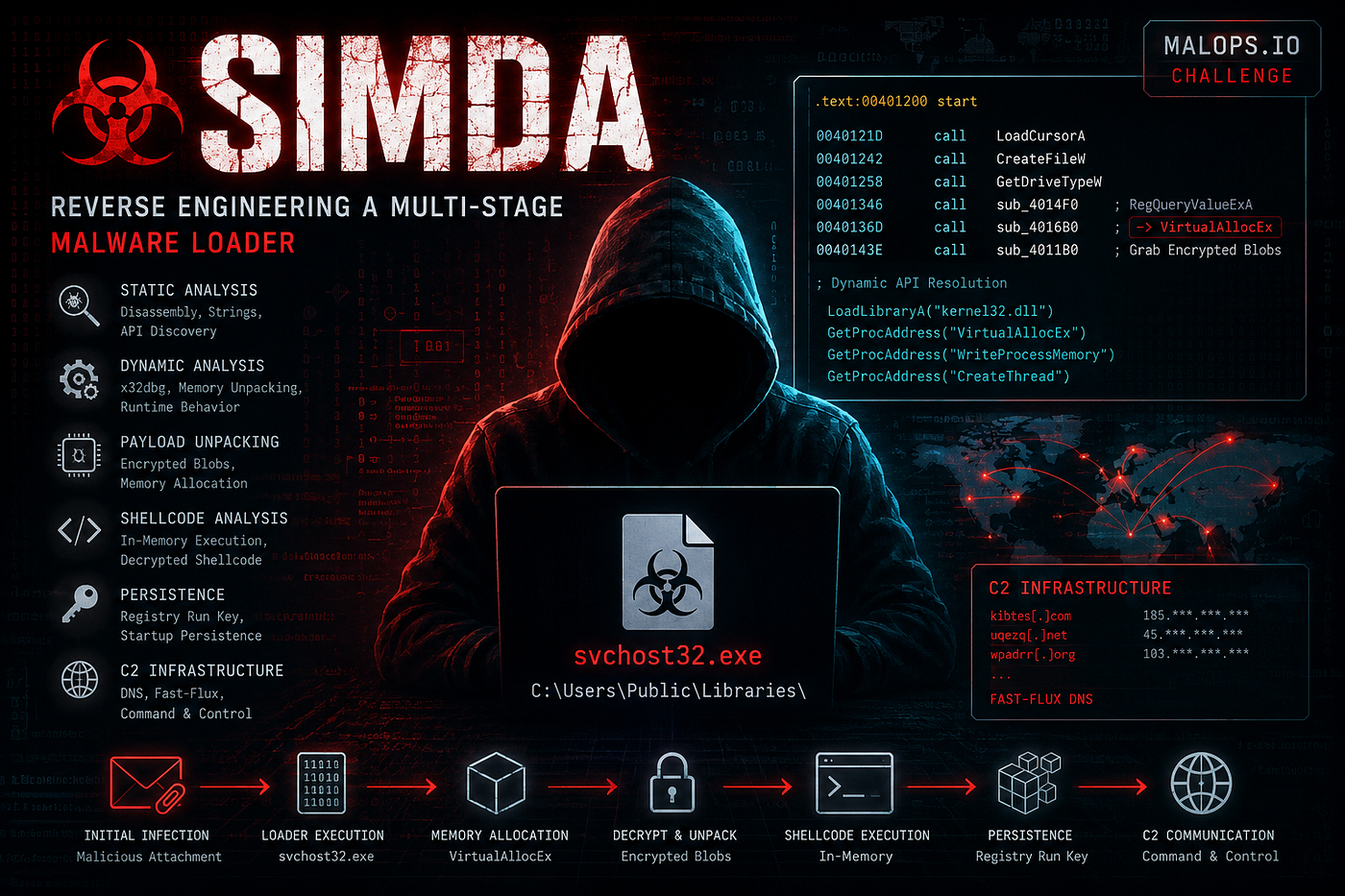 Reverse Engineering the Simda Malware Loader: From Packed Binary to C2 Infrastructure