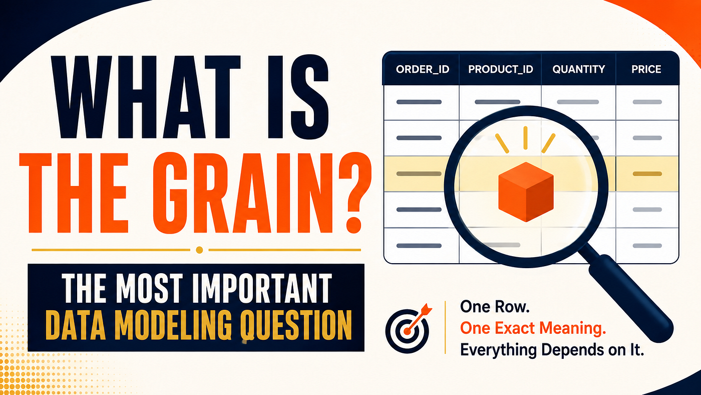 New Video Drop: What Is the Grain? The Most Important Data Modeling Question.