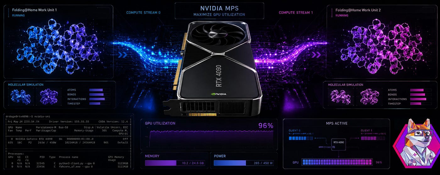 Using NVIDIA MPS to increase Folding@Home PPD on high-end GPUs (Linux guide)