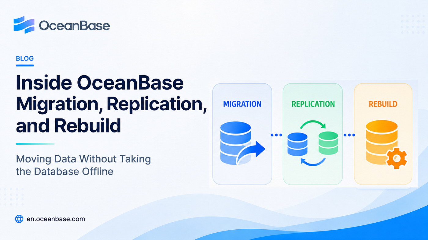 Inside OceanBase Migration, Replication, and Rebuild: Moving Data Without Taking the Database…