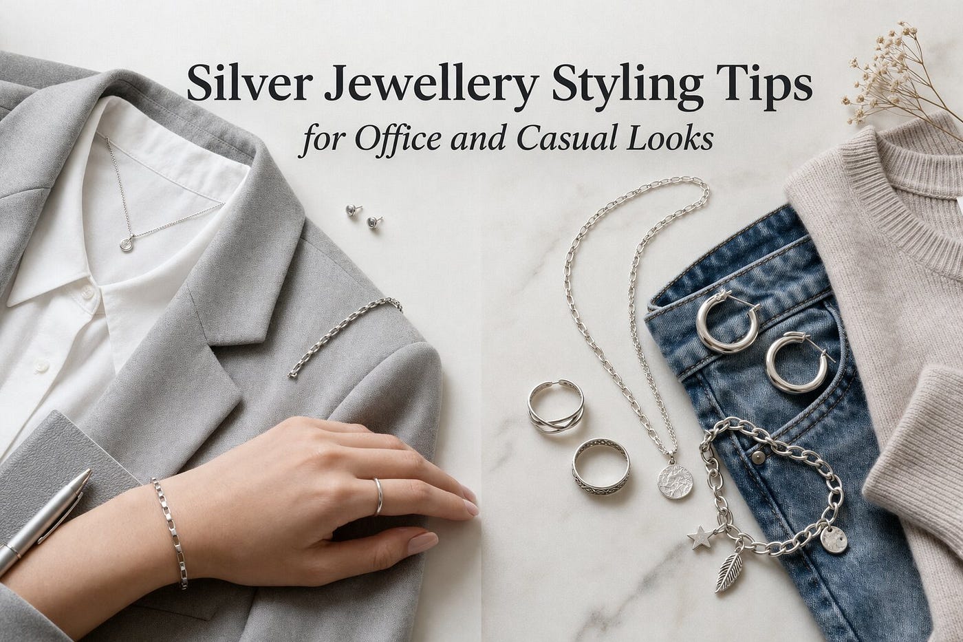 Silver Jewellery Styling Tips for Office and Casual Looks — Expert Guide by ANVI Silver