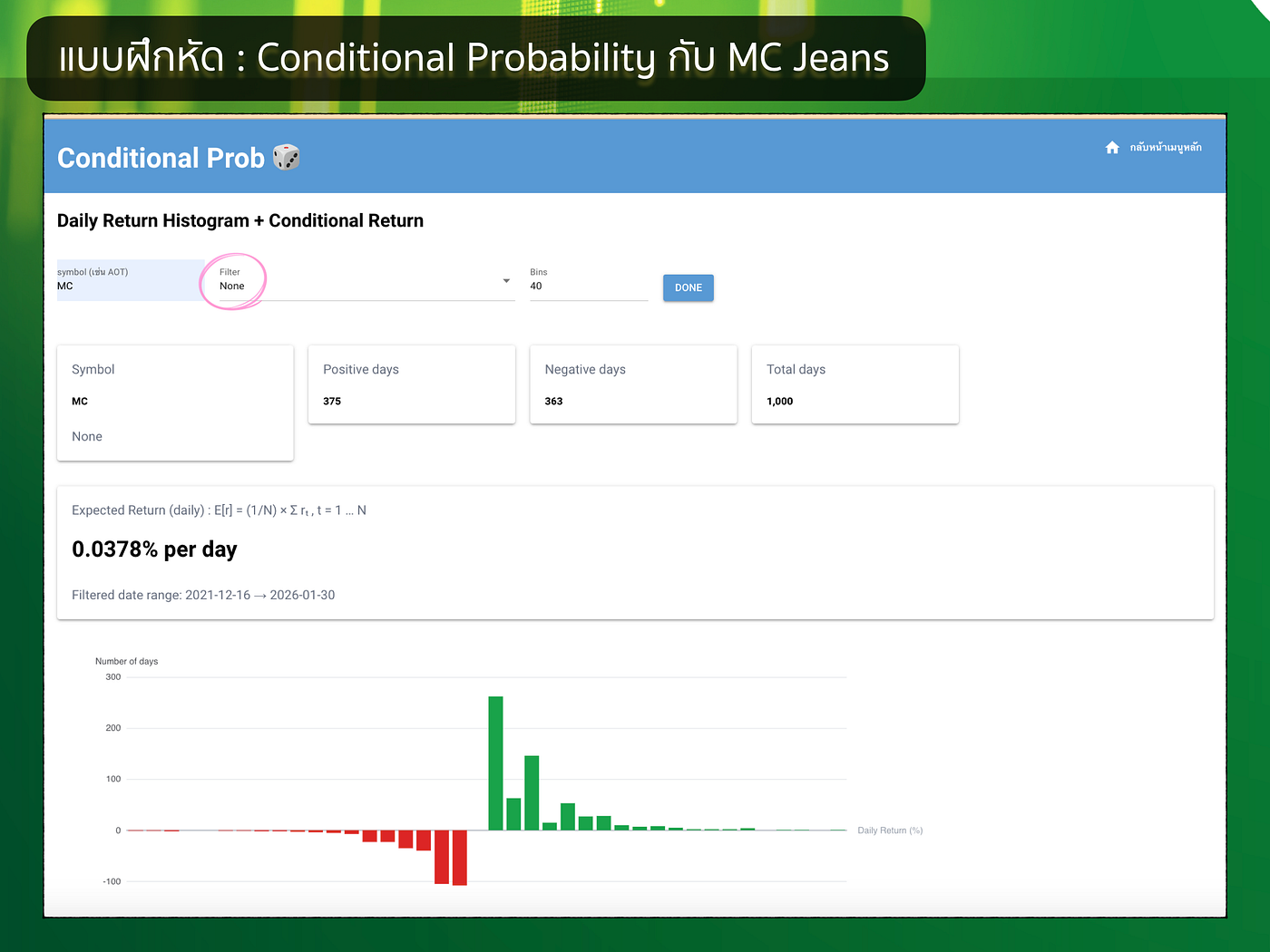 แบบฝึกหัด : Conditional Probability กับ MC Jeans 👖