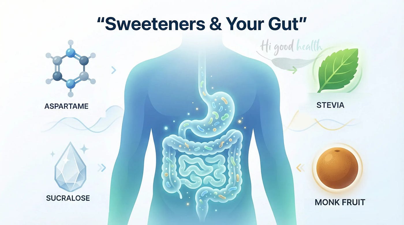 Natural vs artificial sweeteners comparison for gut health and blood sugar control