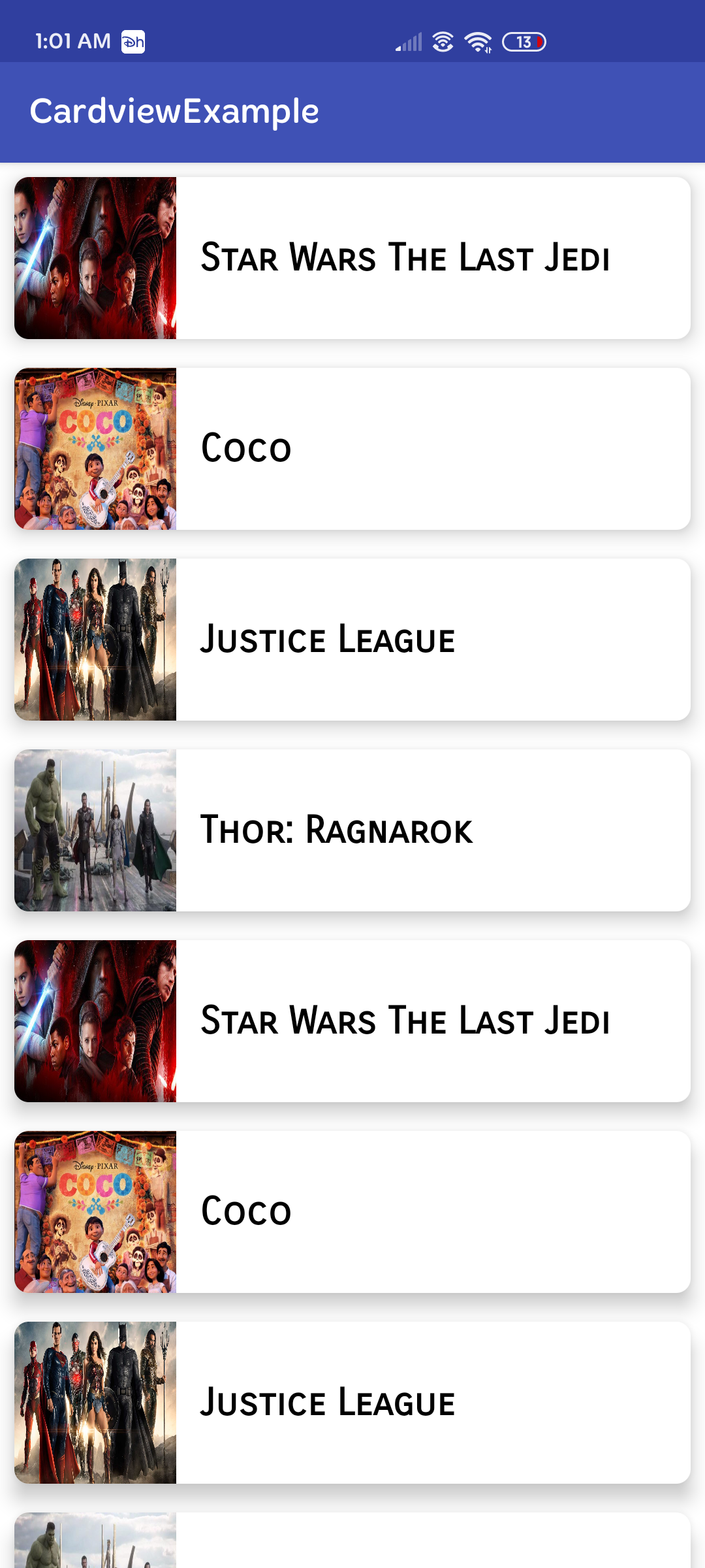 Androidtutorials Recyclerview With Cardview For Android RecyclerView