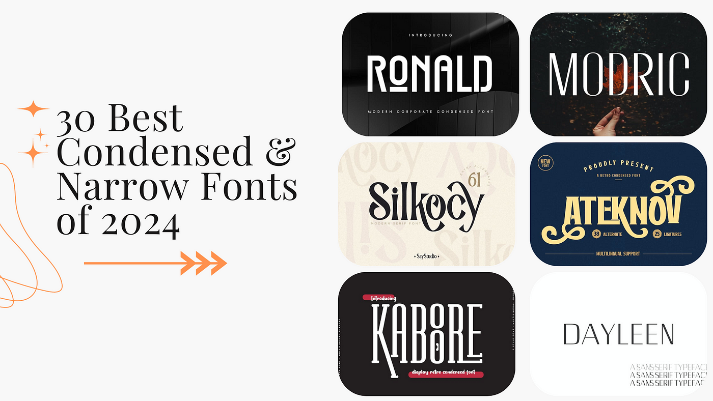 30 Best Condensed & Narrow Fonts of 2024 | Bootcamp